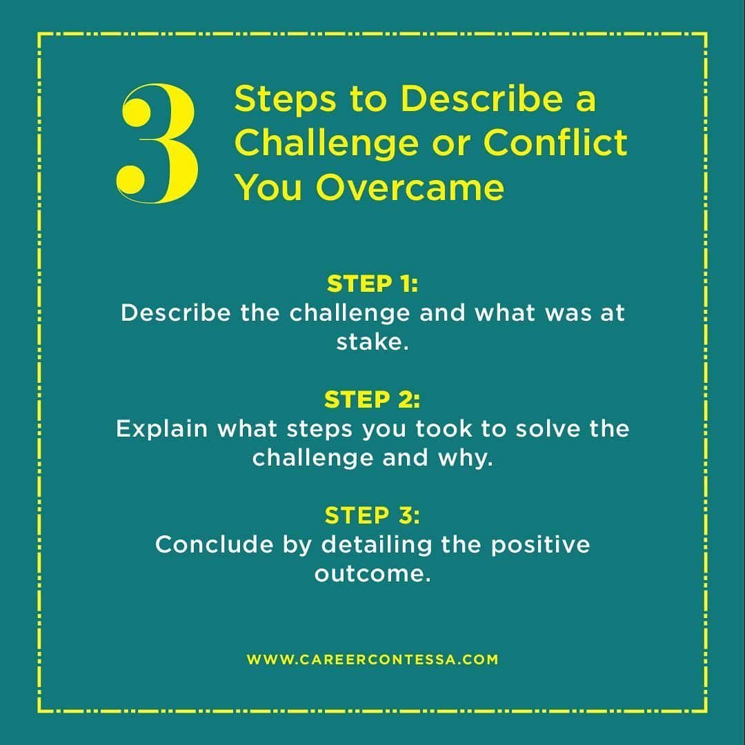 3 Steps to Describe a Challenge or Conflict You Overcame