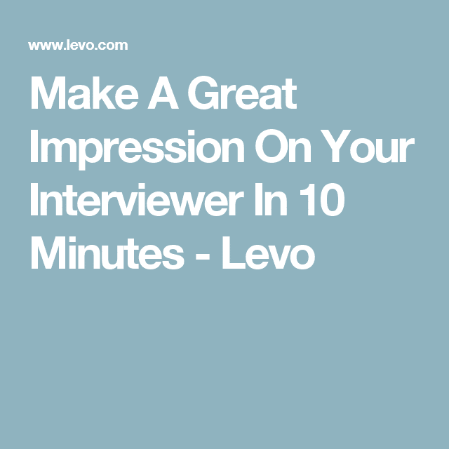 10 minute interview presentation example