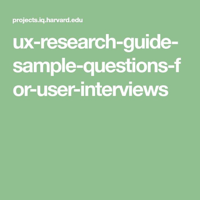 research questions user experience